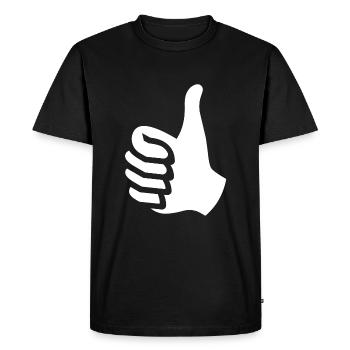 Pouces vers le haut - T-shirt Premium bio Homme - noir - Devant - Nico (187cm)