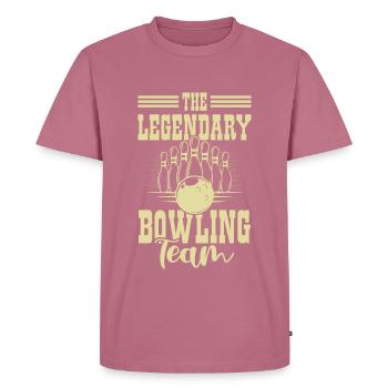 Équipe légendaire de bowling - T-shirt Premium bio Homme - mauve - Devant - Nico (187cm)