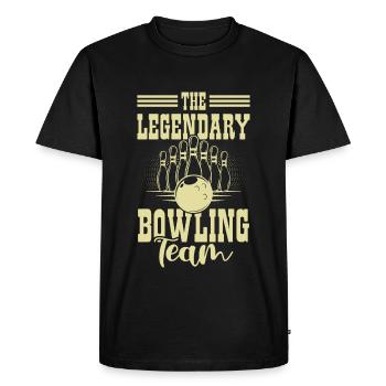 Équipe légendaire de bowling - T-shirt Premium bio Homme - noir - Devant - Nico (187cm)