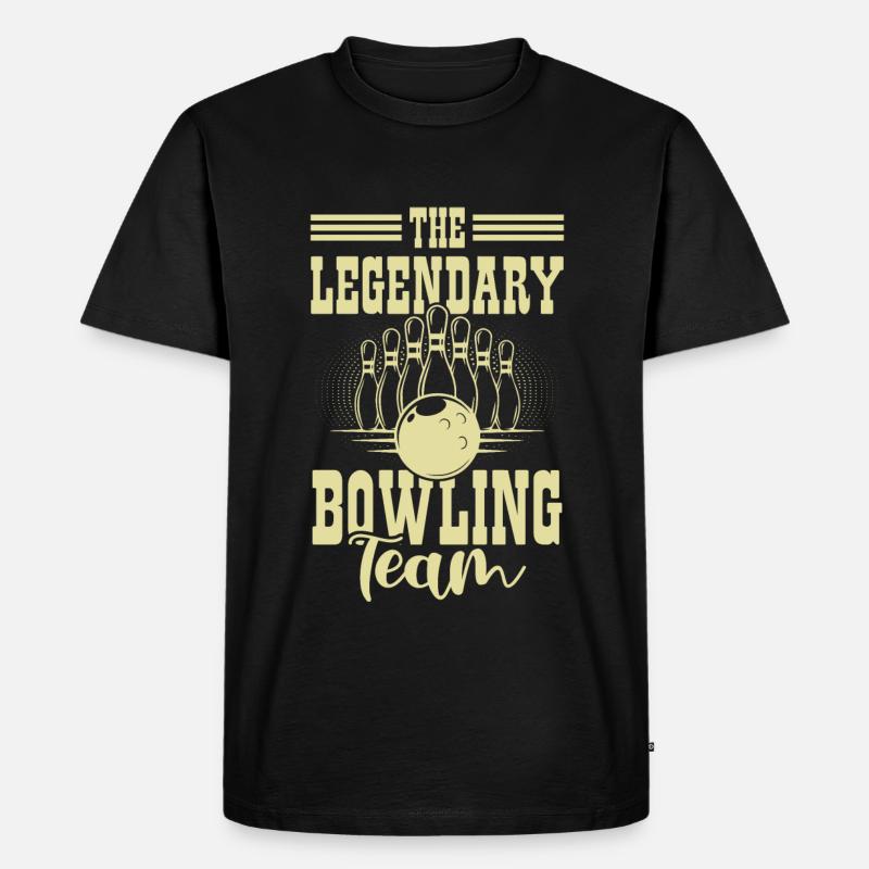 Legendary Bowling Team - Männer Premium Bio T-Shirt - Schwarz