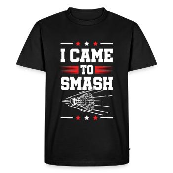 Badminton Smash - T-shirt Premium bio Homme - noir - Devant - Nico (187cm)