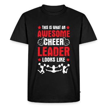 cheerleading génial - T-shirt Premium bio Homme - noir - Devant - Nico (187cm)