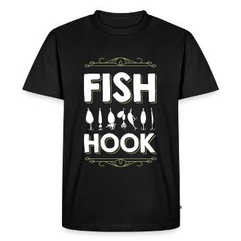 Pêche au poisson - T-shirt Premium bio Homme - noir - Devant - Nico (187cm)