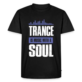 Trance Soul - Men's Premium Organic T-Shirt - black - Front - Nico (187cm)