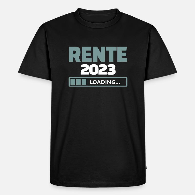 Rente 2023 loading - Männer Premium Bio T-Shirt - Schwarz