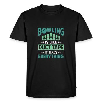 Bowling is like Duct Tape it fixes everything - T-shirt Premium bio Homme - noir - Devant - Nico (187cm)