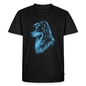 Herding dog blue - Men's Premium Organic T-Shirt - black - Front - Nico (187cm)