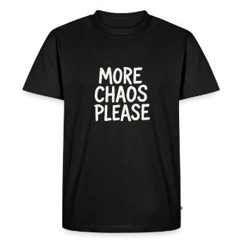 Plus de chaos - T-shirt Premium bio Homme - noir - Devant - Nico (187cm)