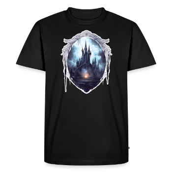 Gothic Castle Mystical Horror Fantasy - Men's Premium Organic T-Shirt - black - Front - Nico (187cm)