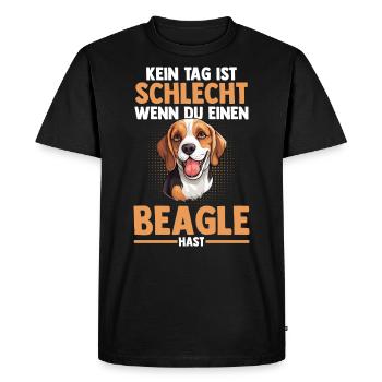 Chien Beagle - T-shirt Premium bio Homme - noir - Devant - Nico (187cm)