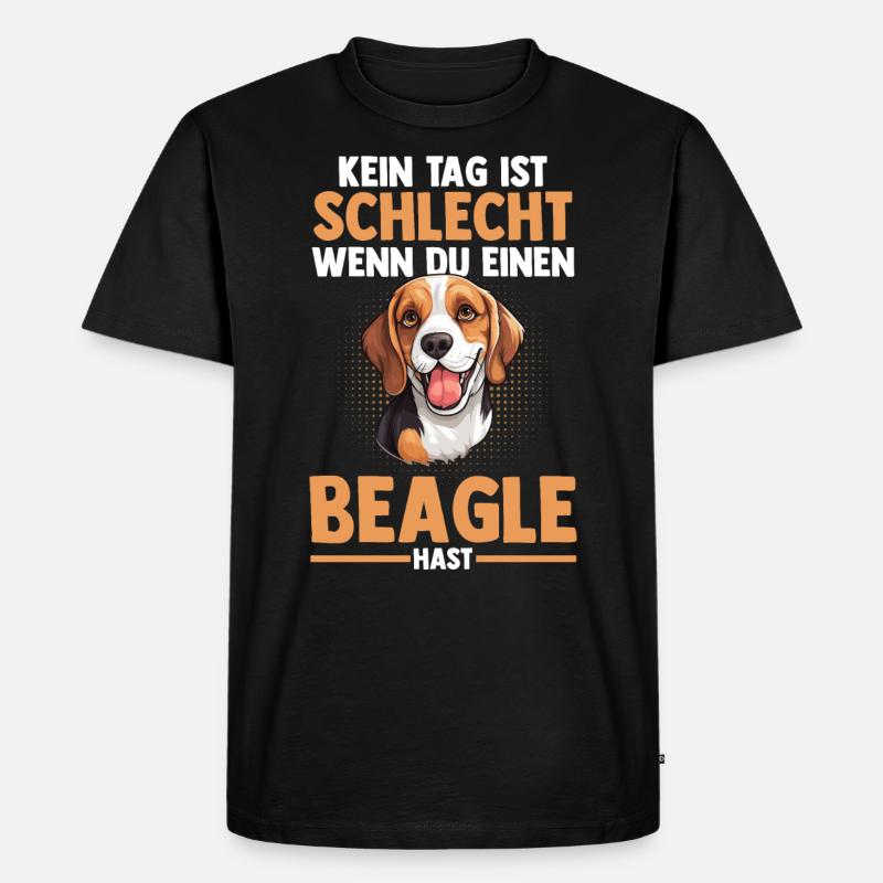 Hund Beagle - Männer Premium Bio T-Shirt - Schwarz