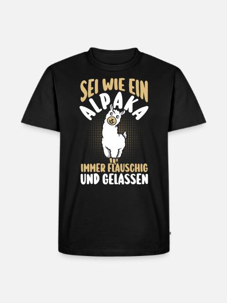 Alpaca - Men's Premium Organic T-Shirt - black