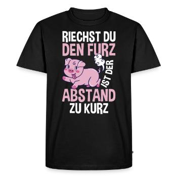 Si vous sentez l’odeur du pet, la distance est trop courte - T-shirt Premium bio Homme - noir - Devant - Nico (187cm)