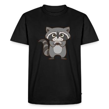 Raton laveur - Garstiger Raton Laveur. - T-shirt Premium bio Homme - noir - Devant - Nico (187cm)