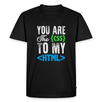 Drôle d’ordinateur nerd chemise & cadeau - T-shirt Premium bio Homme - noir - Devant - Nico (187cm)