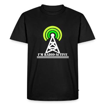 Je suis Radio Active Costume de Radio Drôle De Ham - T-shirt Premium bio Homme - noir - Devant - Nico (187cm)