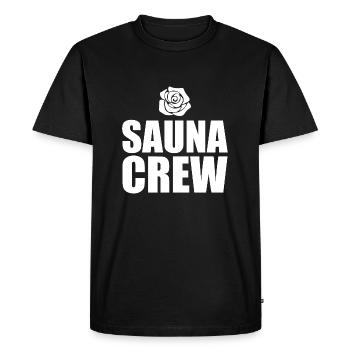 Sauna crew motif perfect as a gift for spa fans - Men's Premium Organic T-Shirt - black - Front - Nico (187cm)