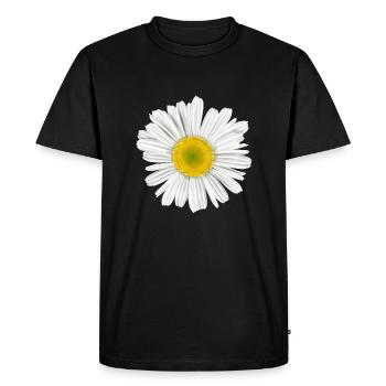 daisy flower of spring - Men's Premium Organic T-Shirt - black - Front - Nico (187cm)
