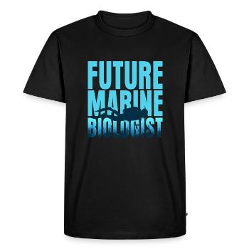 Futur biologiste marin étudiant scientifique océanographique - T-shirt Premium bio Homme - noir - Devant - Nico (187cm)