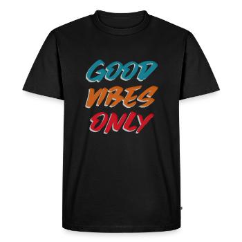 good vibes only - T-shirt Premium bio Homme - noir - Devant - Nico (187cm)