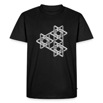 Esher illusion - Men's Premium Organic T-Shirt - black - Front - Nico (187cm)