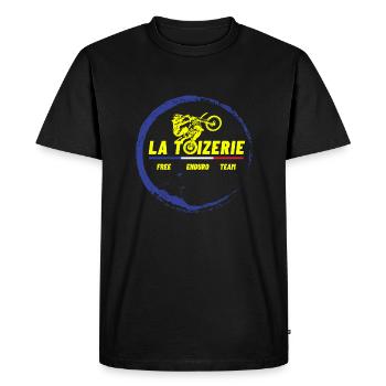 Toizerie jaune et bleu - T-shirt Premium bio Homme - noir - Devant - Nico (187cm)