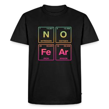 NO FEAR - with elements of the perdiode system - Men's Premium Organic T-Shirt - black - Front - Nico (187cm)
