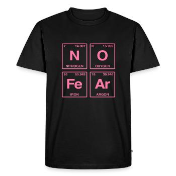 NO FEAR - with elements of the perdiode system - Men's Premium Organic T-Shirt - black - Front - Nico (187cm)
