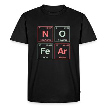 NO FEAR - with elements of the perdiode system - Men's Premium Organic T-Shirt - black - Front - Nico (187cm)