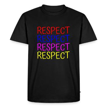 Le respect - T-shirt Premium bio Homme - noir - Devant - Nico (187cm)
