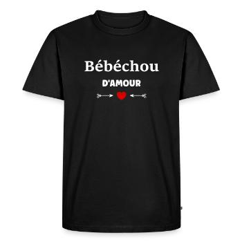 bébéchou d'amour - T-shirt Premium bio Homme - noir - Devant - Nico (187cm)
