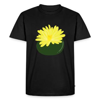Fleur de Lithops1 - T-shirt Premium bio Homme - noir - Devant - Nico (187cm)