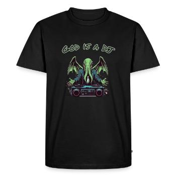 Cthulhu est un DJ - T-shirt Premium bio Homme - noir - Devant - Nico (187cm)