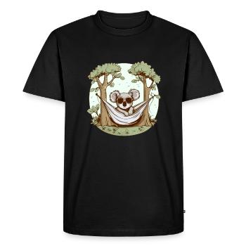Arki le koala - T-shirt Premium bio Homme - noir - Devant - Nico (187cm)