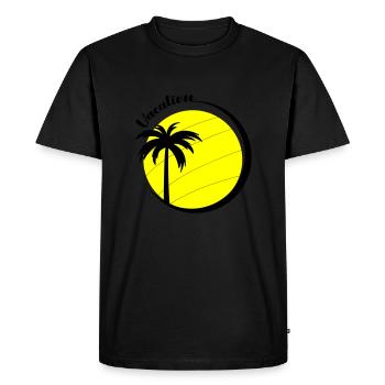 Vacation - Men's Premium Organic T-Shirt - black - Front - Nico (187cm)