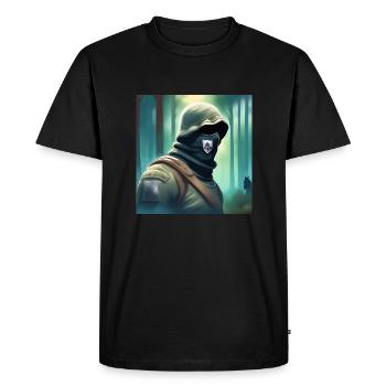 Soldier - Men's Premium Organic T-Shirt - black - Front - Nico (187cm)