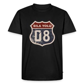 Sylvain - T-shirt Premium bio Homme - noir - Devant - Nico (187cm)