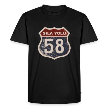 Sivas - Men's Premium Organic T-Shirt - black - Front - Nico (187cm)