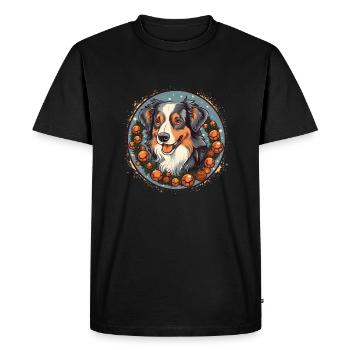 Chien de berger australien Noël, chiens d’amour - T-shirt Premium bio Homme - noir - Devant - Nico (187cm)