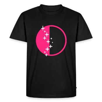 Lettre O Paillettes - T-shirt Premium bio Homme - noir - Devant - Nico (187cm)