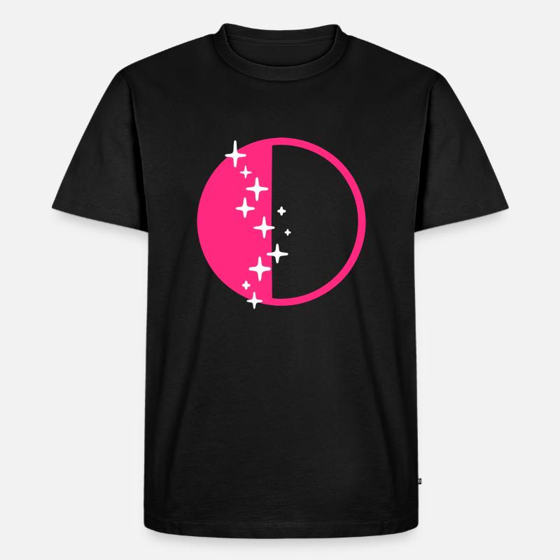 Buchstabe O Glitzer - Männer Premium Bio T-Shirt - Schwarz