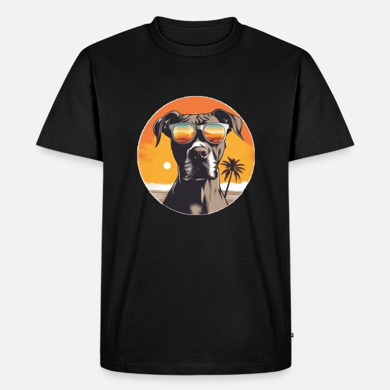 Boxer - Männer Premium Bio T-Shirt - Schwarz