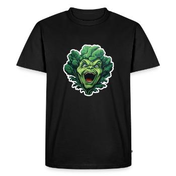 Spinach Monster - Men's Premium Organic T-Shirt - black - Front - Nico (187cm)