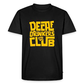 Decaf Drinkers Club - Men's Premium Organic T-Shirt - black - Front - Nico (187cm)