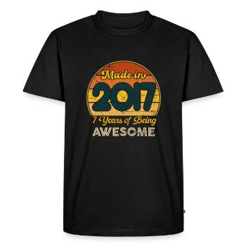 Born in 2023 - Vintage 2023 Retro Birthday - Men's Premium Organic T-Shirt - black - Front - Nico (187cm)