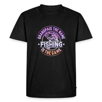 fish, fish, fishing, lake, sea, fishing, fauna, exotic - Men's Premium Organic T-Shirt - black - Front - Nico (187cm)