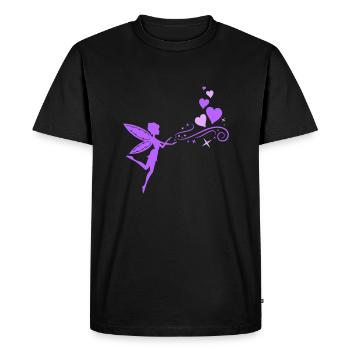Fairy Elf Hearts - Men's Premium Organic T-Shirt - black - Front - Nico (187cm)