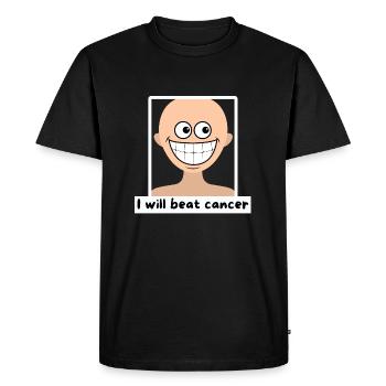 Je vais battre le cancer - T-shirt Premium bio Homme - noir - Devant - Nico (187cm)