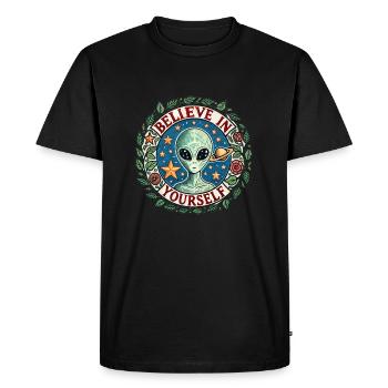 Croyez en vous, Alien - T-shirt Premium bio Homme - noir - Devant - Nico (187cm)