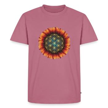 flower of life - T-shirt Premium bio Homme - mauve - Devant - Nico (187cm)